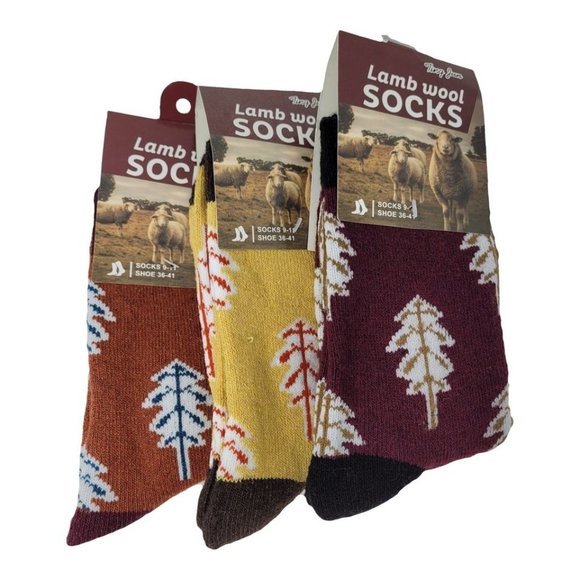 iBerryNY Accessories - Women's Lamb Wool Crew Socks, Thermal Warm Winter Boot Sock, 3 Pairs